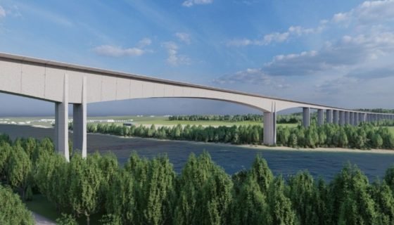 Geležinkelio tilto statyba