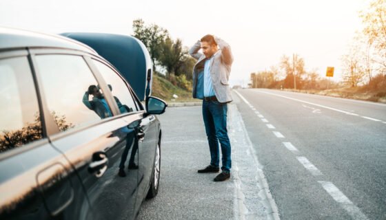 Automobilio gedimas kelyje